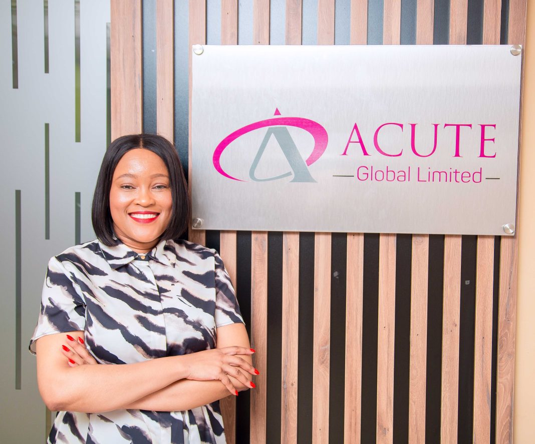 Thato Agatha Sedirwa at Acute Global office in Fairgrounds