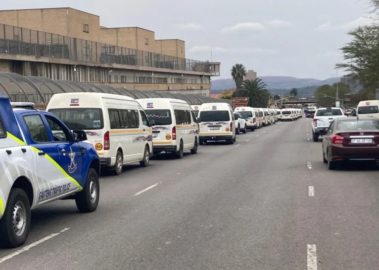 South African taxi drivers attempt to break into a prison